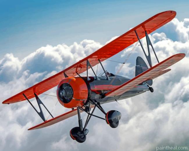 Airplane Flying Painting By Numbers Kits