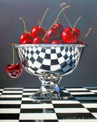 Bowl Of Cherries Painting By Numbers Kits