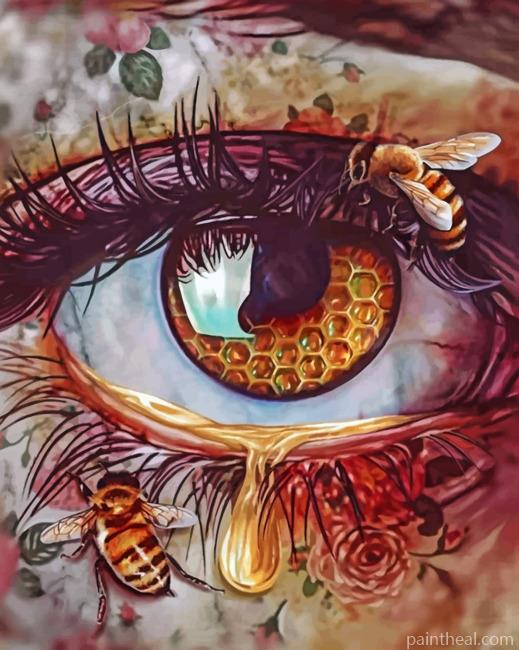 Aesthetic Bee Eye Painting By Numbers Kits