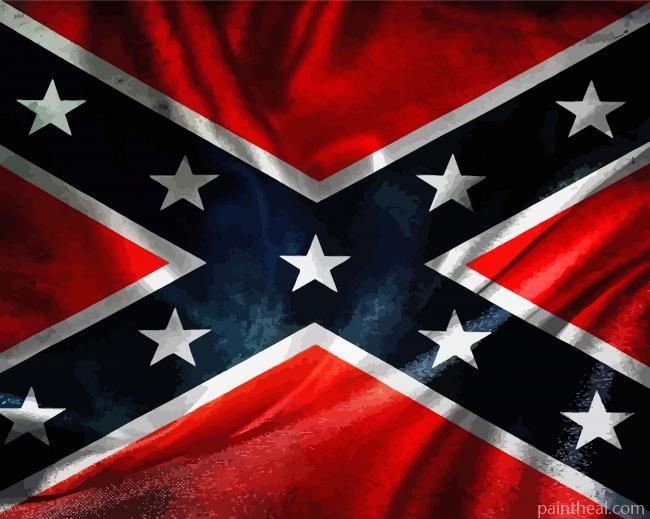 Confederate Flag Painting By Numbers Kits