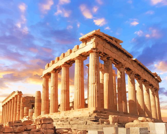 Acropolis Of Athens Painting By Numbers Kits