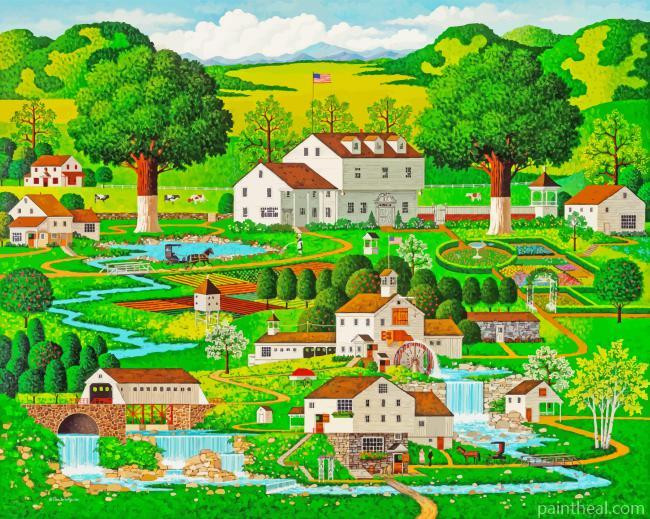 Charles Wysocki Country Garden Painting By Numbers Kits