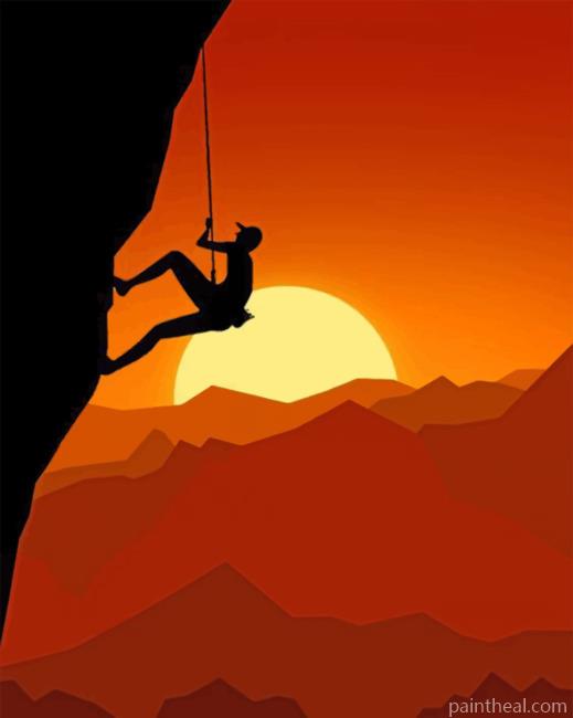 Climbing Silhouette Painting By Numbers Kits