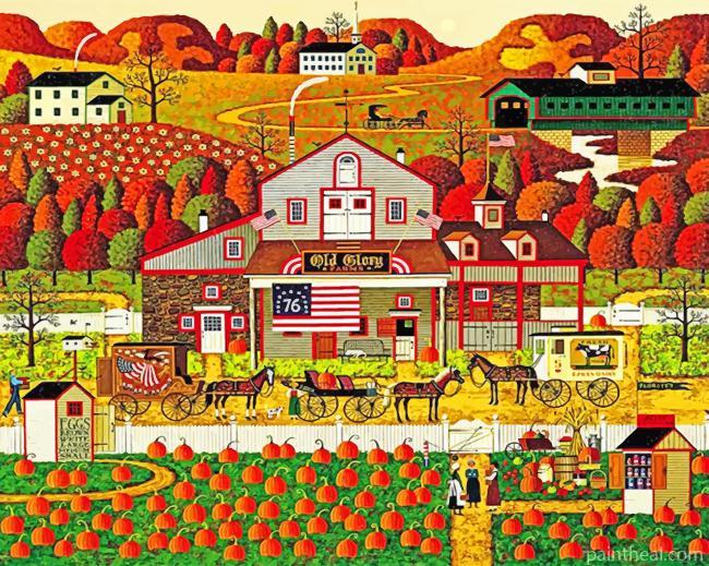 Charles Wysocki Old Gloory Farms Painting By Numbers Kits