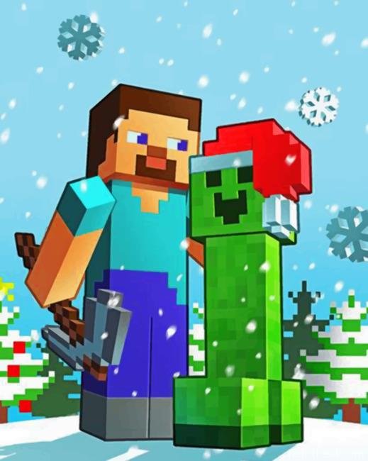 Christmas Minecraft Painting By Numbers Kits
