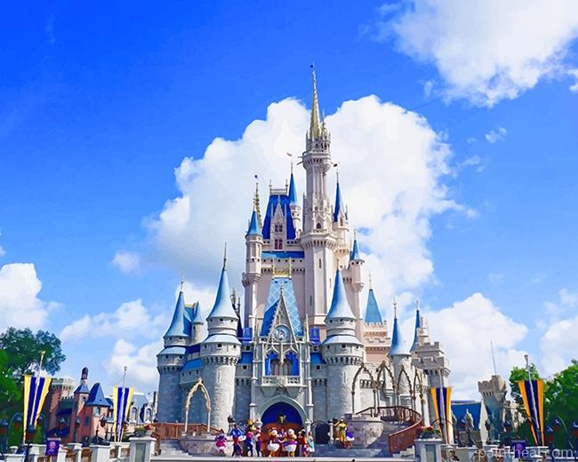 Disney World Cinderella Castle Painting By Numbers Kits