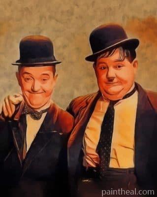 Vintage Laurel And Hardy Painting By Numbers Kits