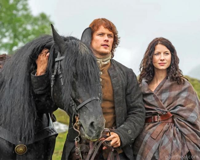 Outlander Jamie And Claire Couple Painting By Numbers Kits