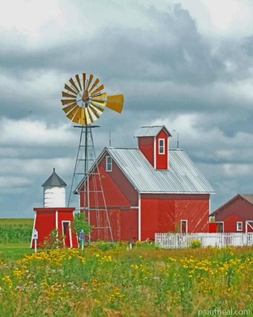 Red Barn Painting By Numbers Kits