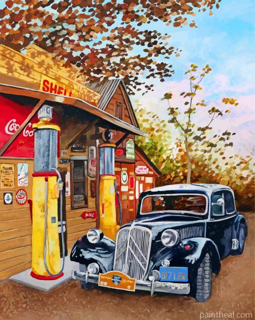 Filling Station Painting By Numbers Kits
