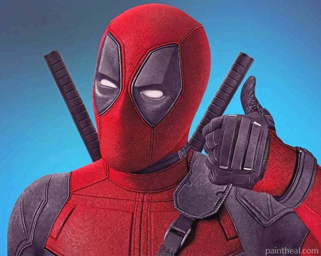 Deadpool Thumb Up Painting By Numbers Kits