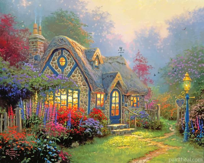 Forest House Kinkade Painting By Numbers Kits