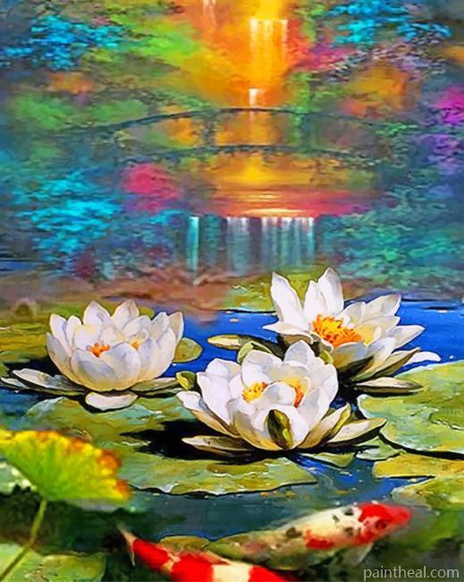 Water Lilies Painting By Numbers Kits