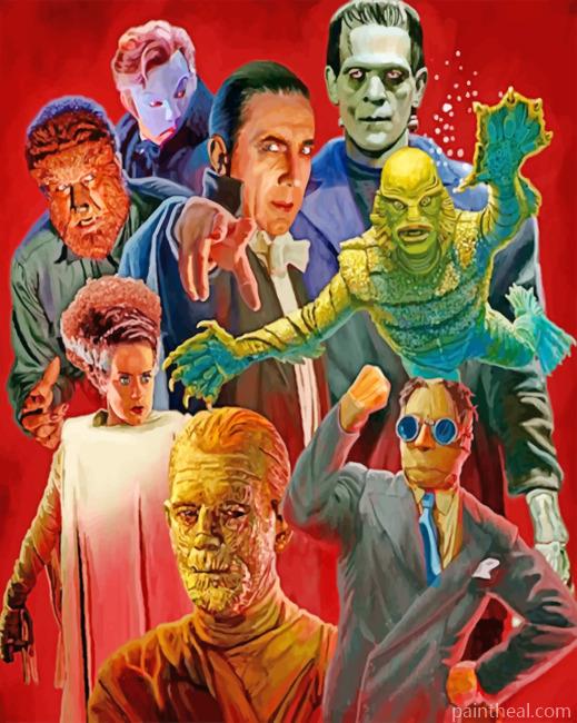 Universal Monsters Painting By Numbers Kits