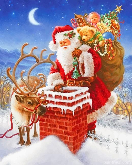Santa Christmas Painting By Numbers Kits