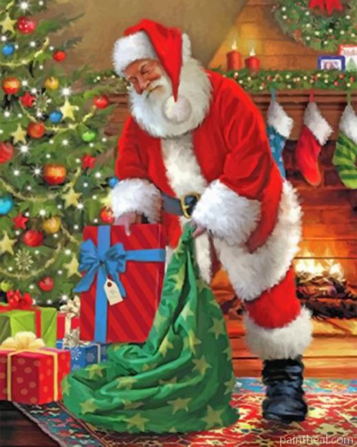 Santa Claus Christmas Painting By Numbers Kits