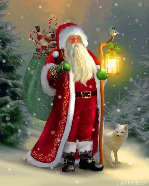 Christmas Santa Claus Painting By Numbers Kits
