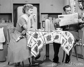 Monochrome I love Lucy Painting By Numbers Kits