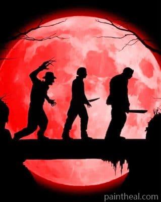 Scary Halloween Characters – 5D Diamond Painting Painting By Numbers Kits
