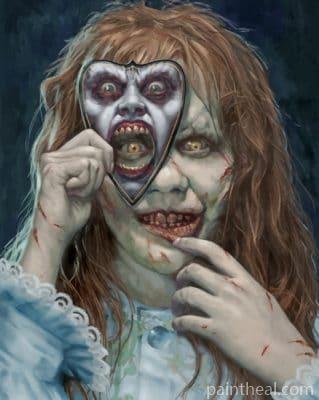 Regan Exorcist Scary Face – 5D Diamond Painting Painting By Numbers Kits
