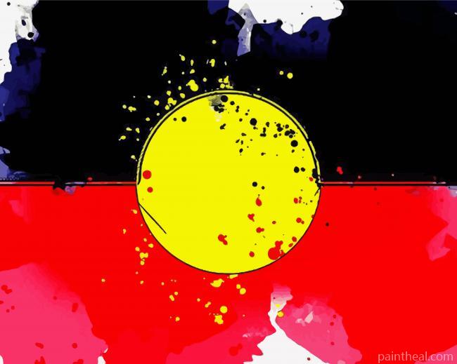 Aboriginal Flag Art Painting By Numbers Kits