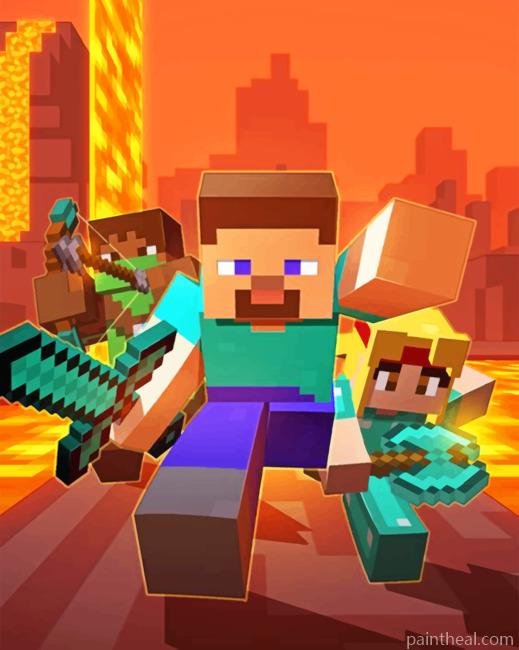 Minecraft Game Painting By Numbers Kits