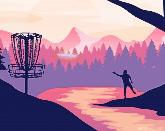 Disc Golf Silhouette Painting By Numbers Kits