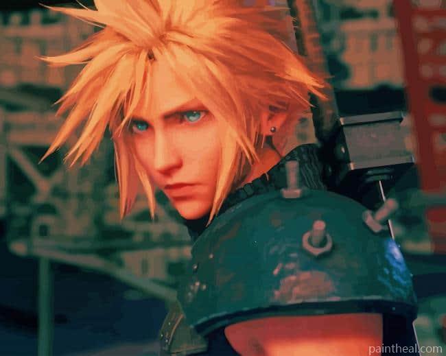 Final Fantasy Cloud Strife Painting By Numbers Kits