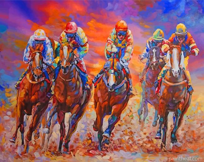 Aesthetic Horse Race Painting By Numbers Kits