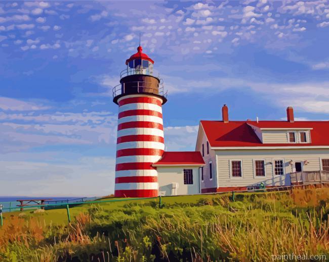 Quoddy Lighthouse Painting By Numbers Kits