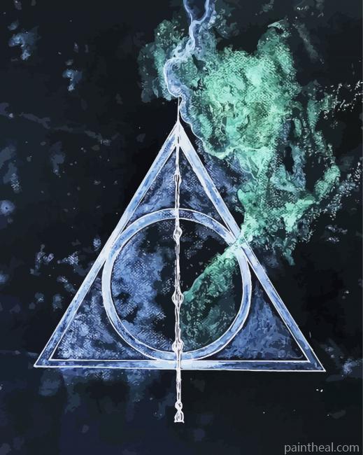 Aesthetic Deathly Hallows Symbol Painting By Numbers Kits