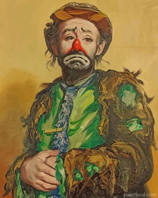 Sad Clown Emmett Kelly Painting By Numbers Kits