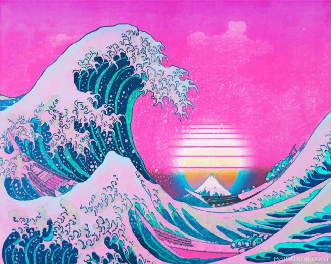 Aesthetic Great Wave Off Kanagawa Painting By Numbers Kits