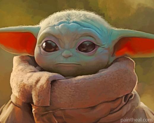 The Mandalorian Baby Yoda Painting By Numbers Kits
