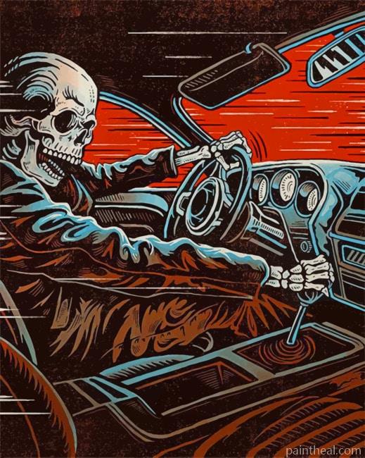 Skeleton Driver Painting By Numbers Kits