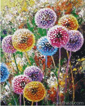 Colorful Dandelion – 5D Diamond Painting Painting By Numbers Kits