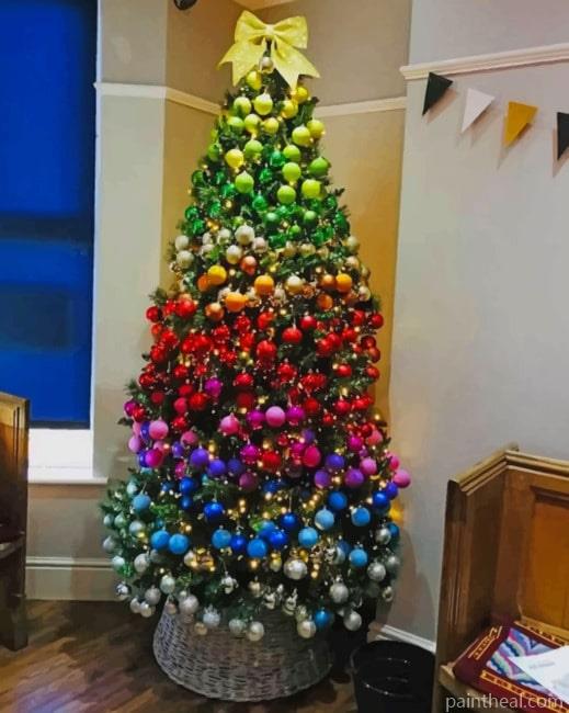 Decorated Christmas Tree Painting By Numbers Kits