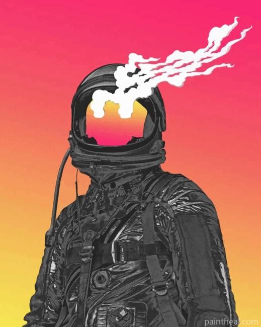 Astronaut Cyberpunk Art Painting By Numbers Kits
