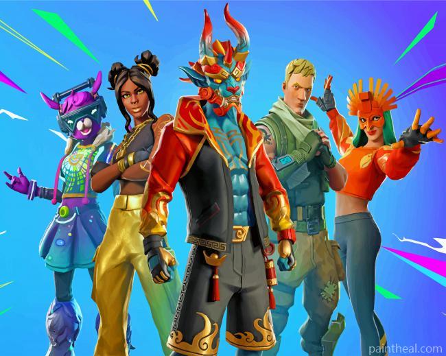 Aesthetic Fortnite Illustration Painting By Numbers Kits