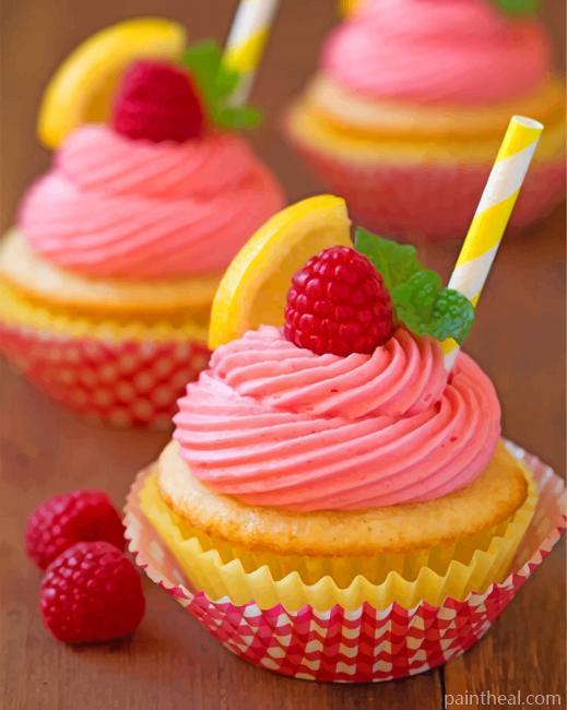 Pink Cupcakes Painting By Numbers Kits