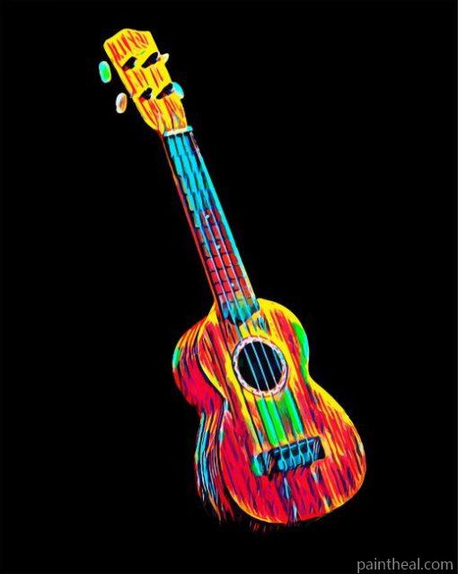 Colorful Ukulele Guitar Painting By Numbers Kits