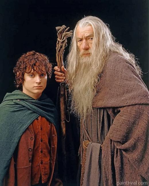 Frodo Baggins And Gandalf Painting By Numbers Kits