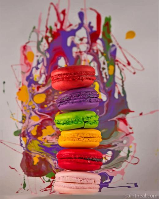 Aesthetic Colorful Macaroons Painting By Numbers Kits