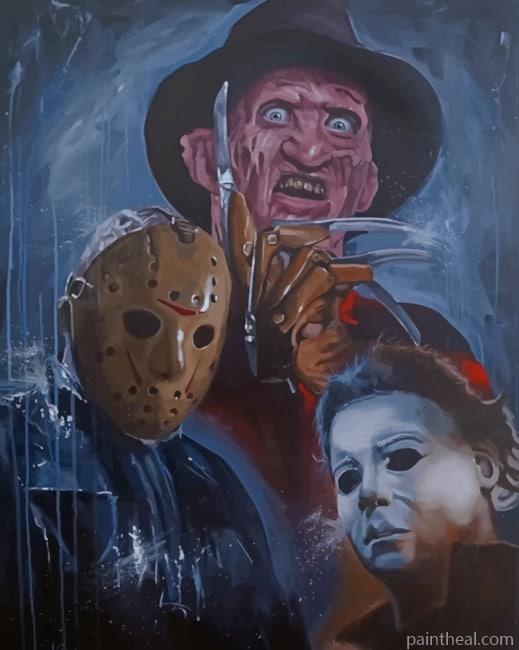 Freddy Krueger Michael Myers Painting By Numbers Kits