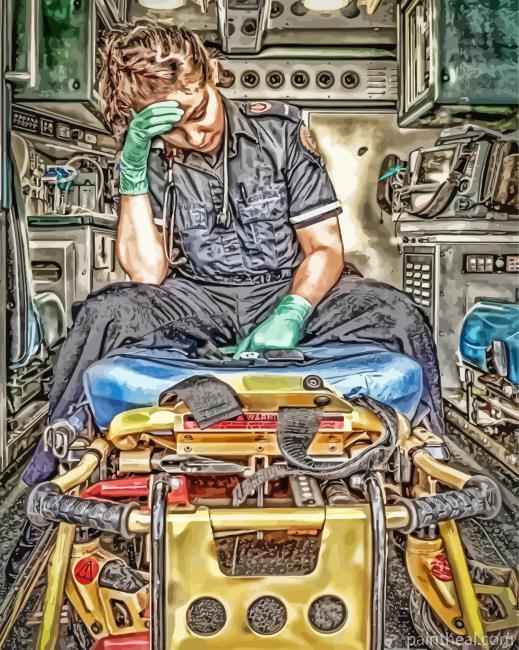 Aesthetic Emt Hero Painting By Numbers Kits