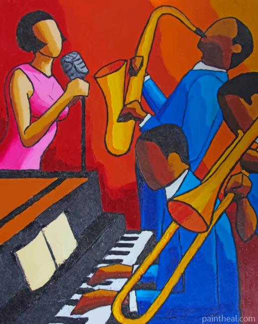 Jazz Music Painting By Numbers Kits