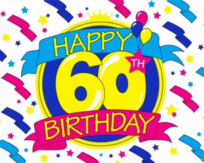 Happy 60th Birthday Painting By Numbers Kits