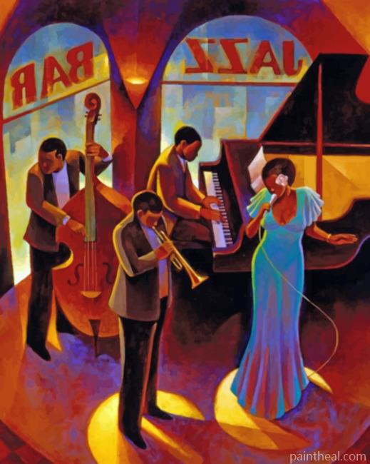 Jazz Music Scene Painting By Numbers Kits