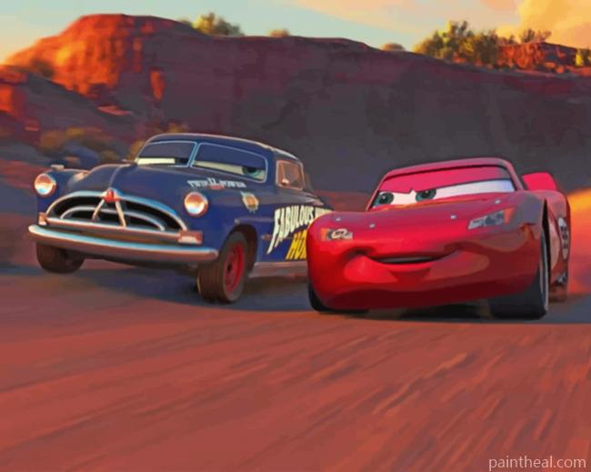 Lightning Mcqueen Racing Cars Painting By Numbers Kits