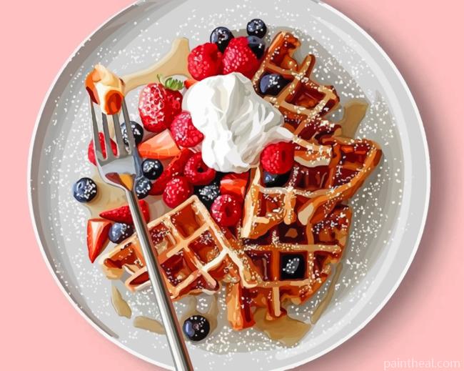 Delecious Waffles Painting By Numbers Kits